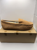 Classic Tan Suede Effect Moccasin Slippers with Soft Lining UK 7 EU 41 US 9
