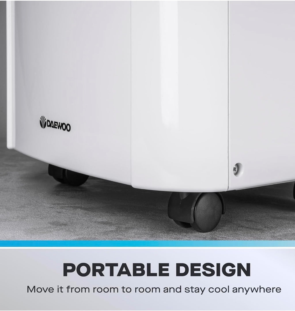 Daewoo 3 in 1 Portable Air Conditioner 5000 BTU with Remote Control and Timer