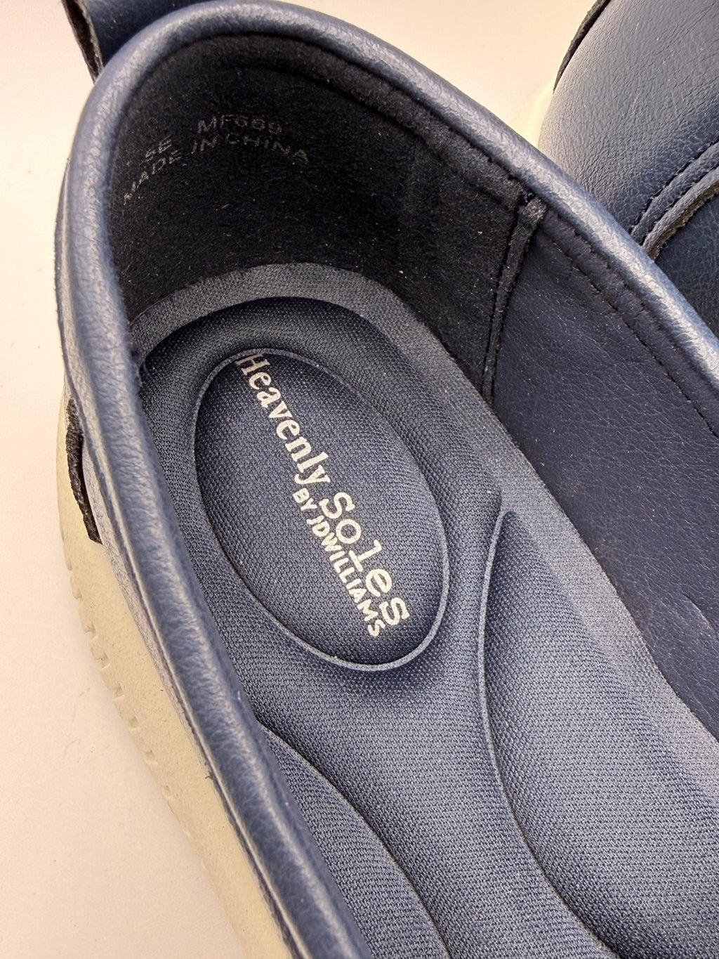 Real Leather Navy Blue Casual Slip-On Loafers with Chain Detail