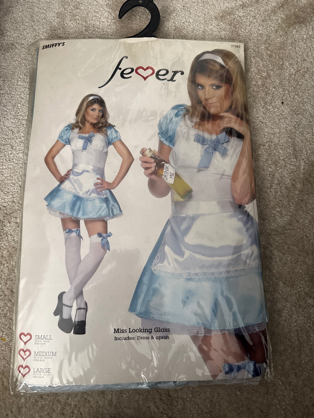 Miss Looking Glass Costume Dress and Apron Set - Small