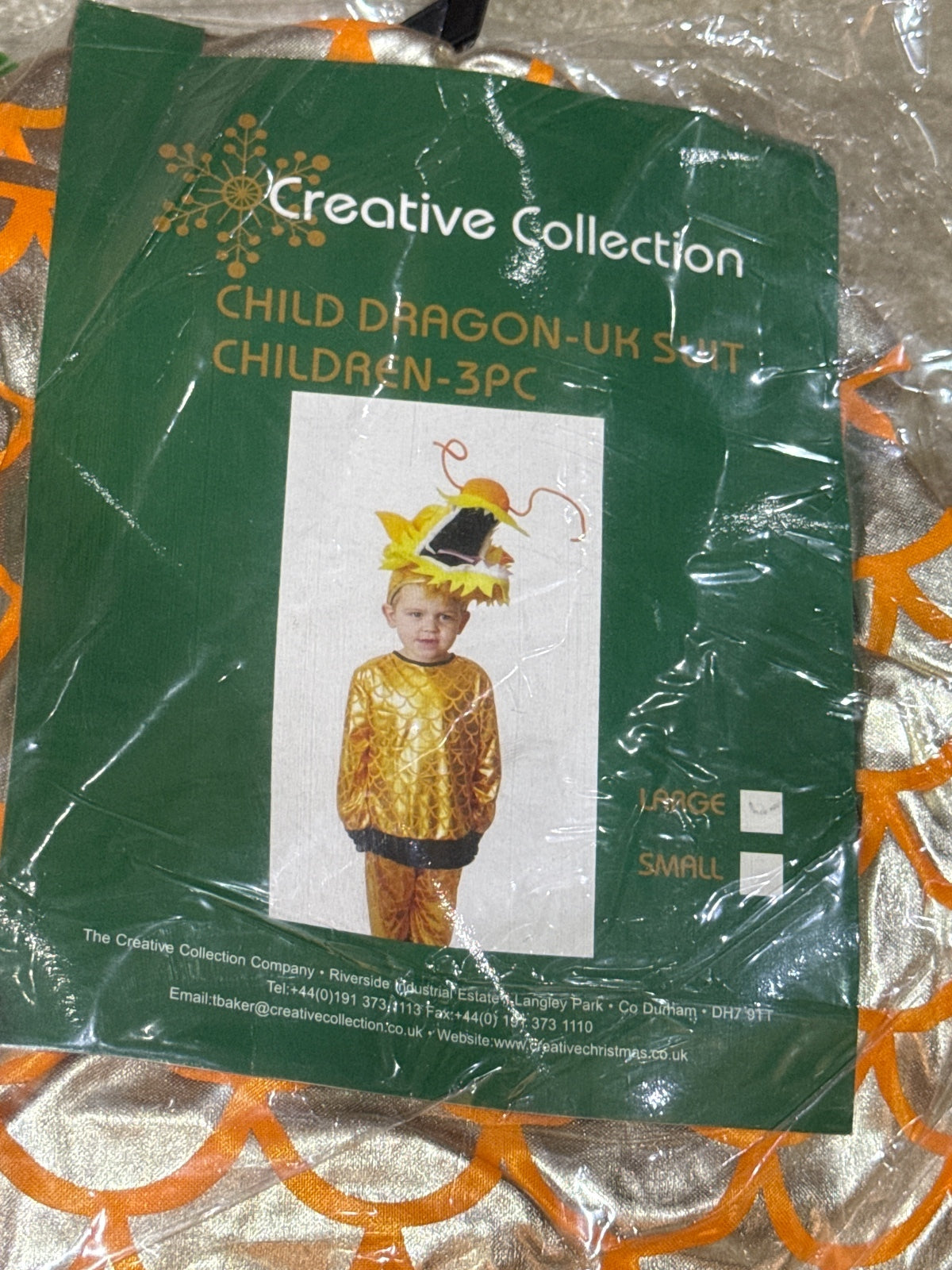 Child Dragon Costume 3-Piece Set for Children