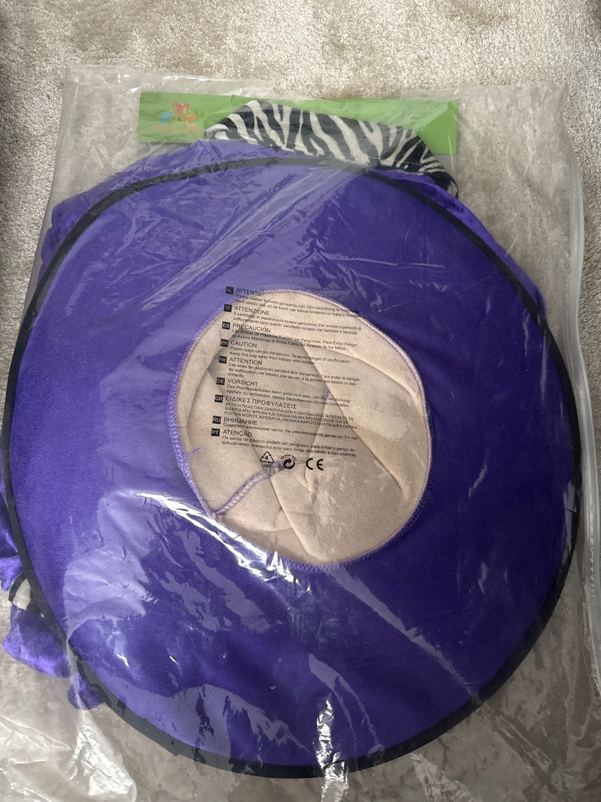 Purple Pimp Costume Set with Jacket, Shirt Front, Hat and Trousers Medium