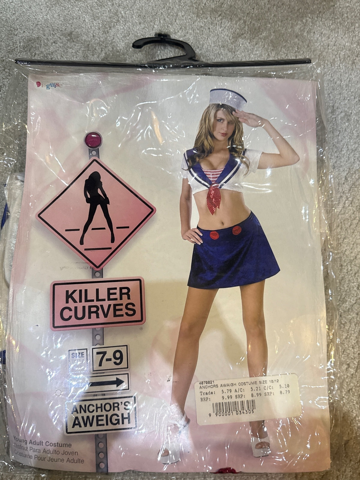 Nautical Inspired Killer Curves Sailor Costume Size 7-9