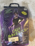 Lady Maverick Adult Costume Small/Medium 8-Piece Set Purple Black