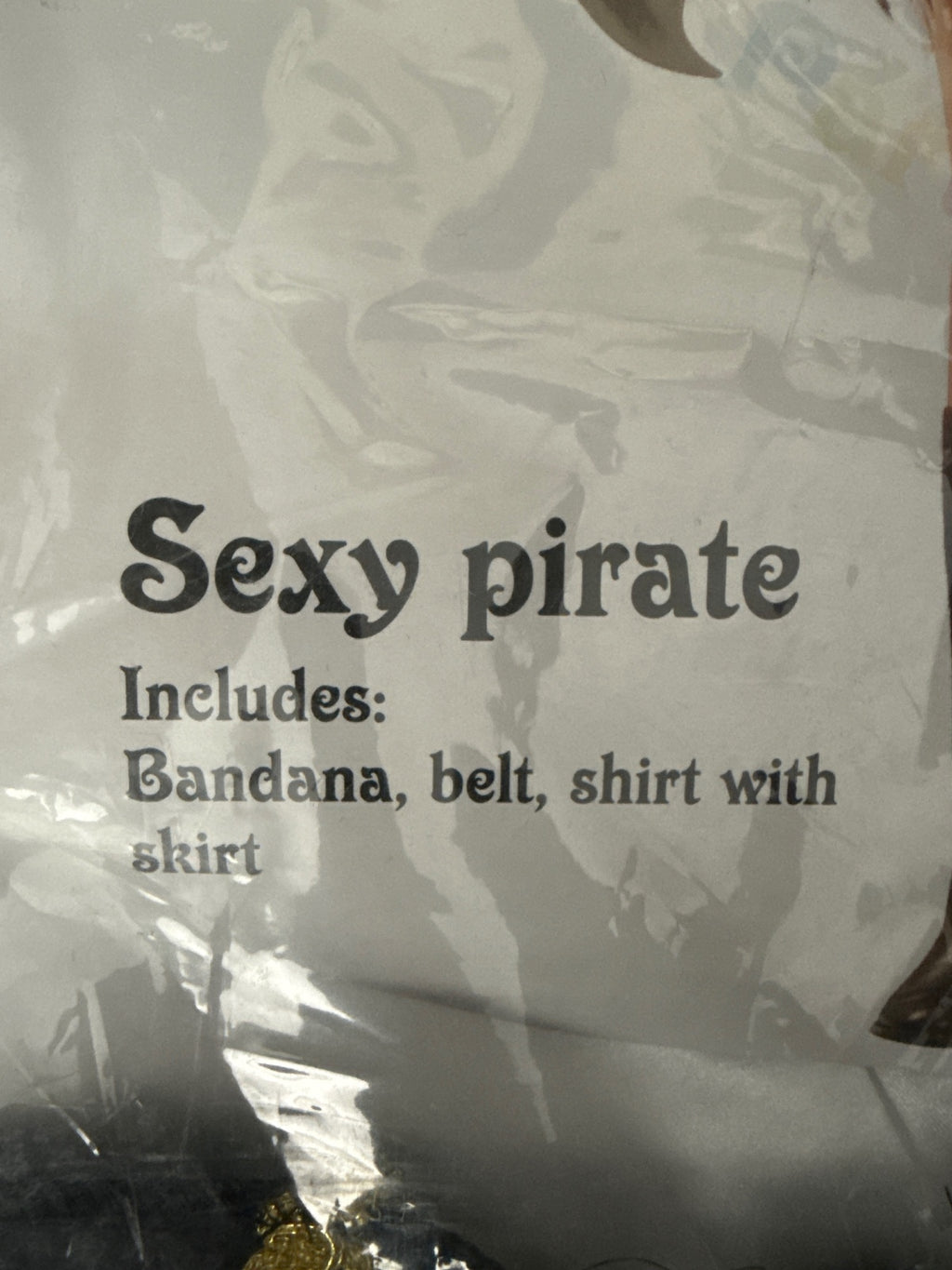 Sexy Pirate Costume with Bandana, Belt, Shirt and Skirt - Size 12-14
