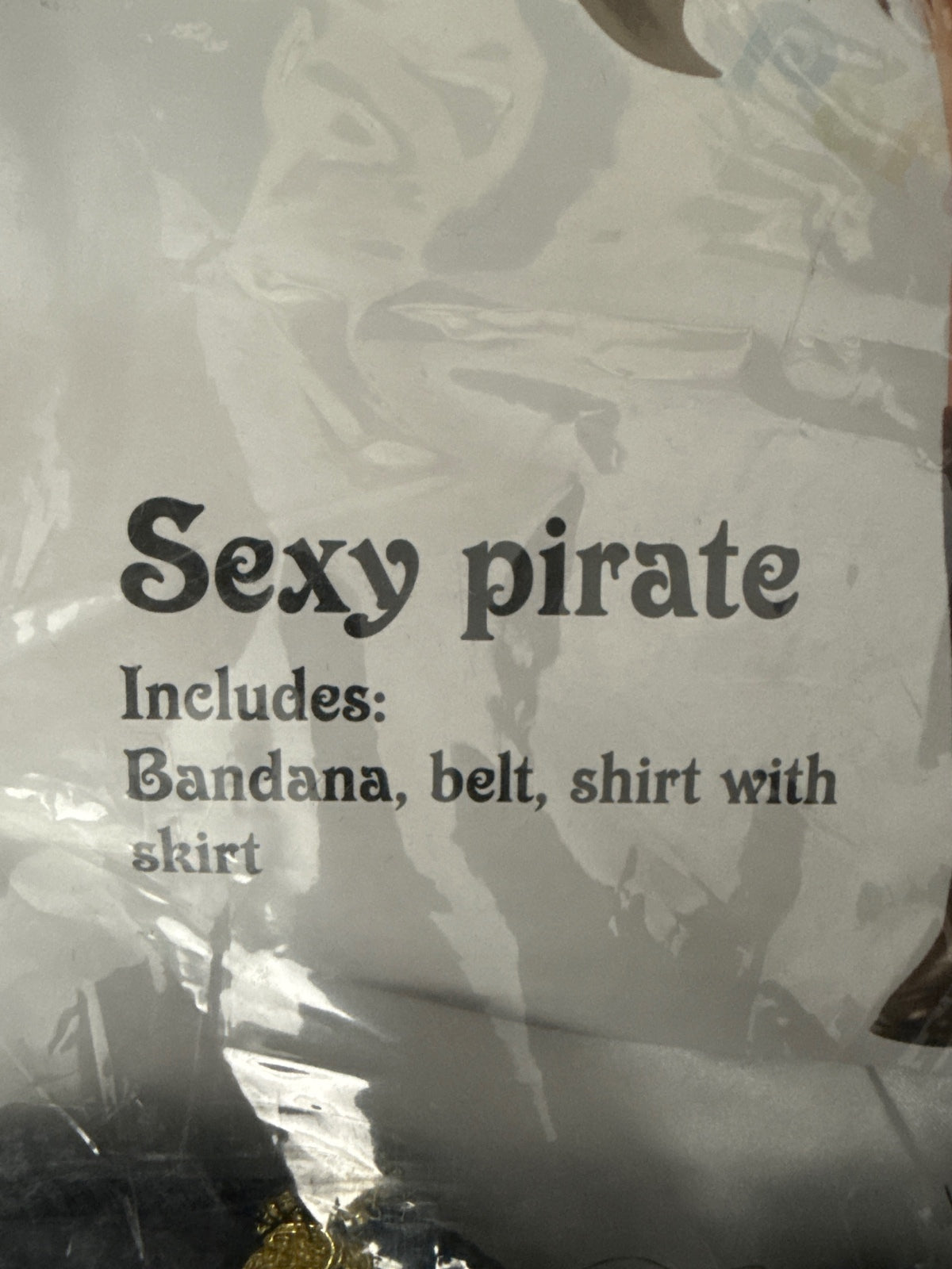 Sexy Pirate Costume with Bandana, Belt, Shirt and Skirt - Size 12-14