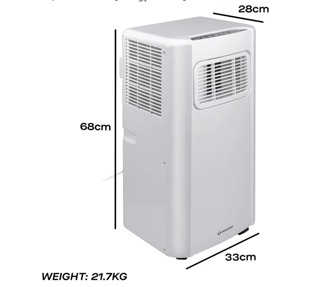 Daewoo 3 in 1 7000 BTU Portable Air Conditioner with Remote Control